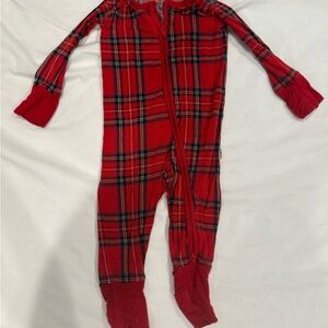 Plaid Red Kids One Piece